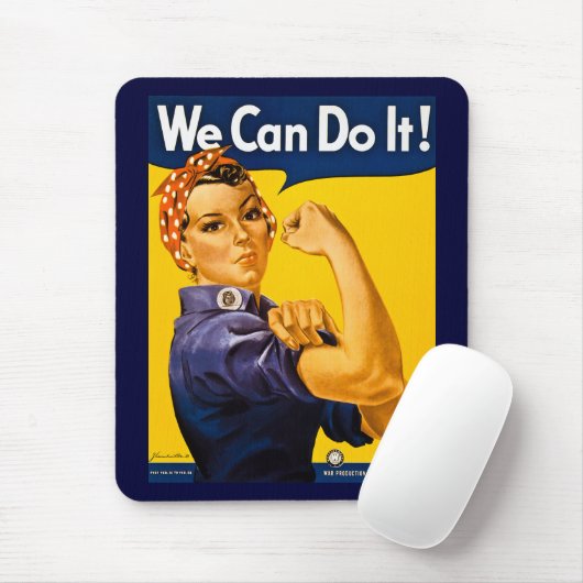 私達はそれをしてもいいです! Rosieリベッターのヴィンテージの第2次世界大戦 マウスパッド (マウス)