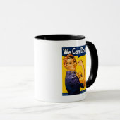 私達はそれをしてもいいです! Rosieリベッターのヴィンテージの第2次世界大戦 マグカップ (正面右)