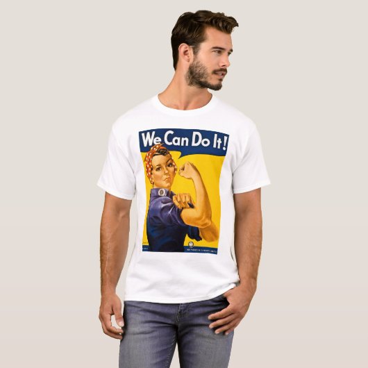 私達はそれをしてもいいです! Rosieリベッターのヴィンテージの第2次世界大戦 Tシャツ (正面フル)