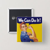 私達はそれをしてもいいです! Rosieリベッター 缶バッジ (正面&裏面)