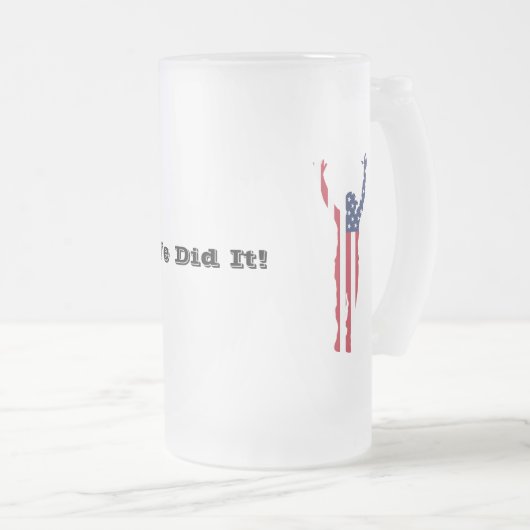 私達はそれをしました! フロストグラスビールジョッキ (正面右)