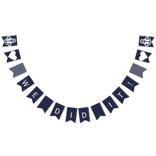 私達はそれを航海のな結婚式のいかりの旗布しました バンティングフラッグ