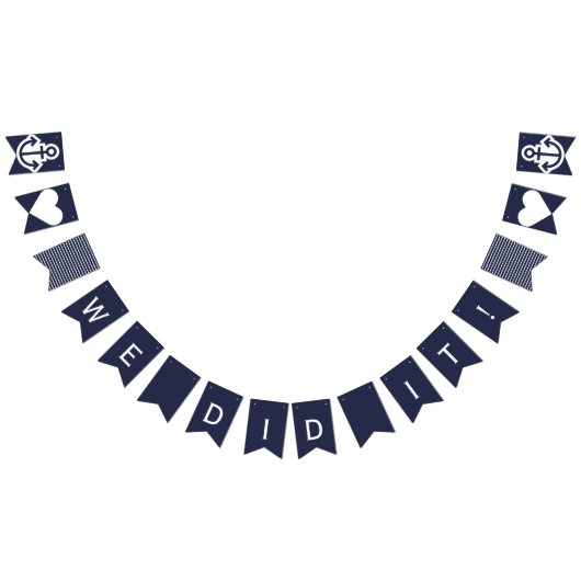 私達はそれを航海のな結婚式のいかりの旗布しました バンティングフラッグ (全)