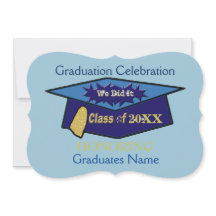 私達はそれを青の卒業のお祝いしました