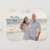 "私達はそれを"結婚したな駆け落ちの結婚式の発表しました 案内状 (正面/裏面)