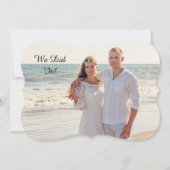 "私達はそれを"結婚したな駆け落ちの結婚式の発表しました 案内状 (正面)