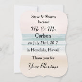 "私達はそれを"結婚したな駆け落ちの結婚式の発表しました 案内状 (裏面)