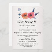 私達はそれを-花の陽気な結婚式招待状しています 招待状 (正面/裏面)