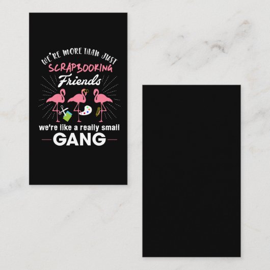 私達はちょうどスクラップブック作りの友人のフラミンゴより多くです 名刺 (正面/裏面)