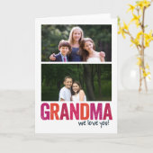 私達はの祖母愛します! x2 カード (黄色い花)