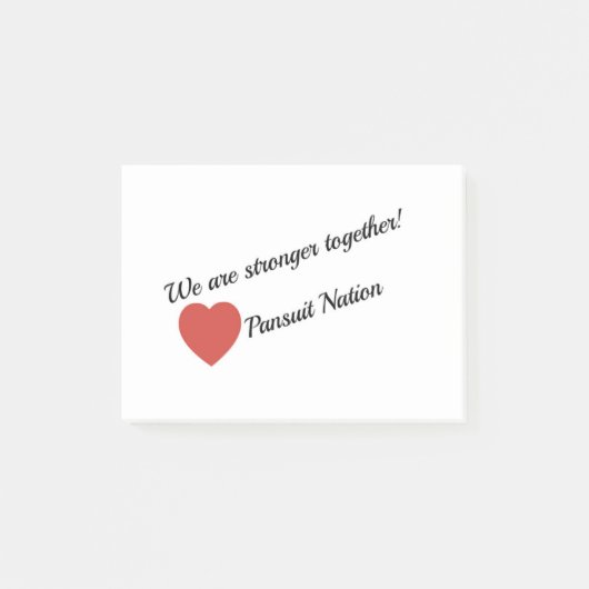 私達はより強い一緒に粘着性があるノートです ポストイット (正面)