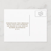 私達はアドレス変更熱帯やしを動かしました インビテーションポストカード (裏面)