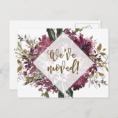 私達はアドレス変更野生の花を動かしました インビテーションポストカード (正面/裏面)