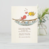 私達はカップルのベビーシャワーの招待状を期待しています 招待状 (スタンド正面)