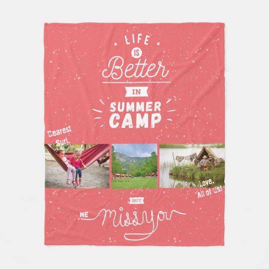 私達はキャンプ毛布を恋しく思います フリースブランケット (正面)