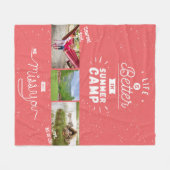 私達はキャンプ毛布を恋しく思います フリースブランケット (正面(横))