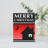 私達はクリスマスのお知らせを楽しんで引っ越した シーズンポストカード (スタンド正面)