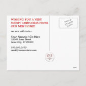 私達はクリスマスのお知らせを楽しんで引っ越した シーズンポストカード (裏面)