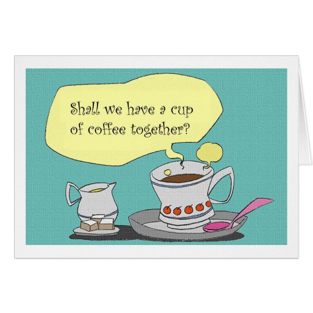 私達はコーヒーを一緒に食べましょうか。 (正面横)