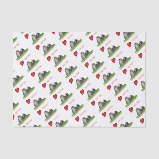 私達はトニーFernandesからのシーズー（犬）のtzusをlove 薄葉紙 (正面)