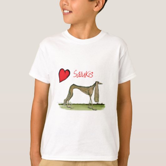 私達はトニーFernandesからのsalukisをlove Tシャツ (正面)