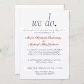 私達はハートの結婚式の招待状をします 招待状 (正面/裏面)