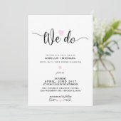 私達はハートの結婚式招待状を飾ります 招待状 (スタンド正面)