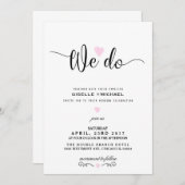 私達はハートの結婚式招待状を飾ります 招待状 (正面/裏面)