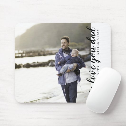 私達はパパのカスタムの写真愛します マウスパッド (マウス)