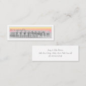 私達はビーチ小屋、日没カードの海岸を動かしました スキニー名刺 (正面/裏面)