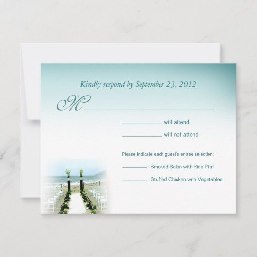 私達はビーチRSVPの応答カードのそれをしています 出欠カード (正面)