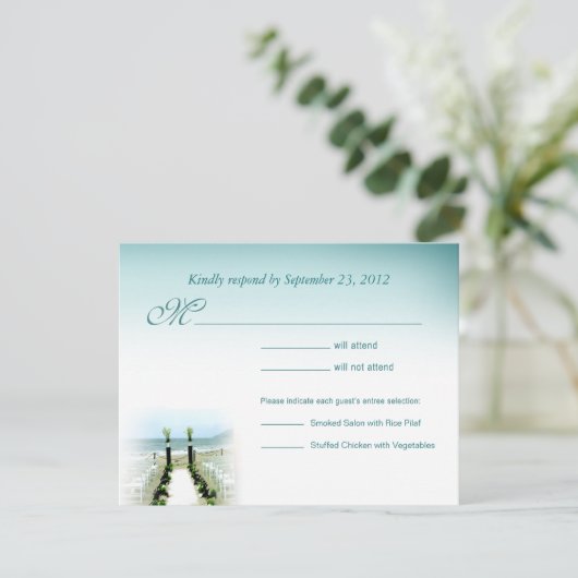 私達はビーチRSVPの応答カードのそれをしています 出欠カード (スタンド正面)