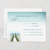 私達はビーチRSVPの応答カードのそれをしています 出欠カード (正面/裏面)