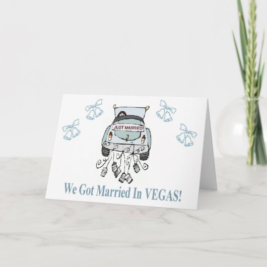 私達はベガスで結婚しました!  発表カード 案内状 (正面)