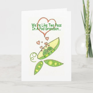 私達はポッドの孫の挨拶の2個のエンドウ豆のようです カード