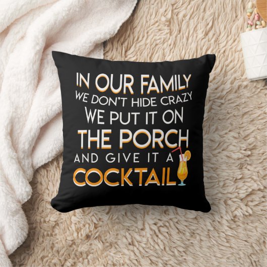 私達はポーチにそれを与えますカクテルの恋人を置きました クッション (ブランケット)