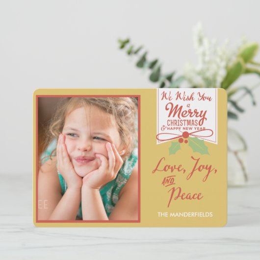 私達はメリークリスマスの休日の写真カードを望みます シーズンカード