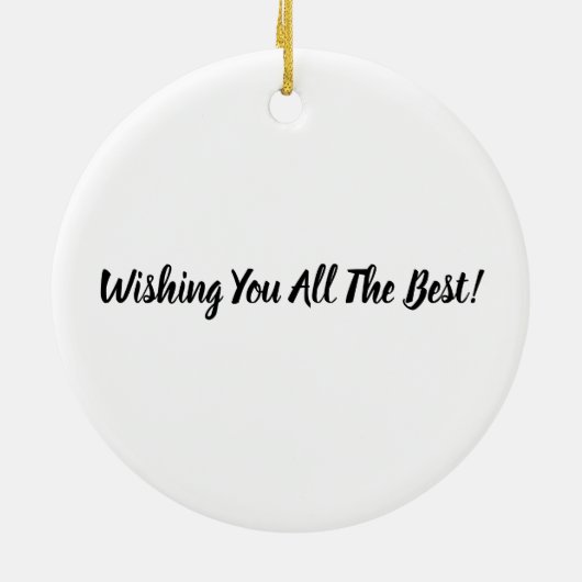 私達はメリークリスマスを円形のオーナメント望みます セラミックオーナメント (裏面)