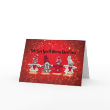 私達はメリークリスマスカード編みます