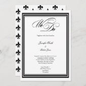 私達はモダンなフレームの白黒の結婚式招待状をします 招待状 (正面/裏面)