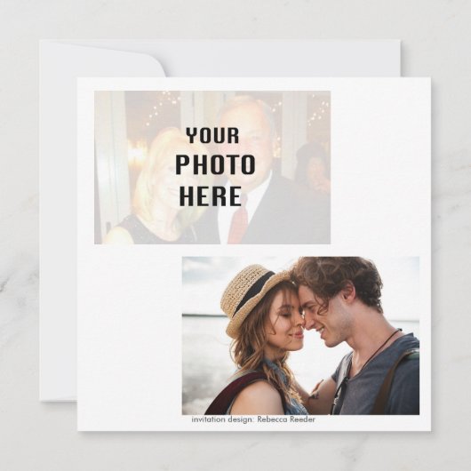 私達はラスベガスの結婚式の写真を結婚しました 招待状 (裏面)