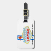 私達はラスベガスの結婚式の想い出の品に駆け落ちしました ラゲッジタグ (正面縦)