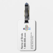 私達はラスベガスの結婚式の想い出の品に駆け落ちしました ラゲッジタグ (裏面縦)