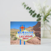 私達はラスベガスの赤い石渓谷の眺めを動かしました 案内ポストカード (スタンド正面)