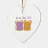 私達は一緒に行きます セラミックオーナメント (左)