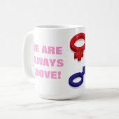 私達は上で常にあります! コーヒーマグカップ (正面左)