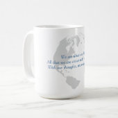 私達は世界仏にマグを引用させます コーヒーマグカップ (正面左)