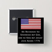 私達は主権神および王を確認しません 缶バッジ (正面&裏面)