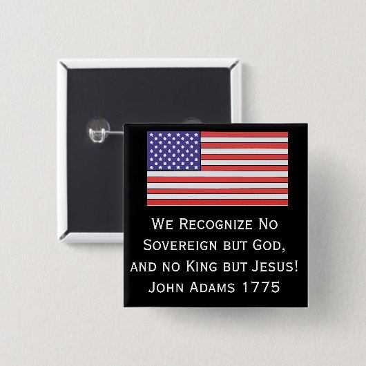 私達は主権神および王を確認しません 缶バッジ (正面&裏面)