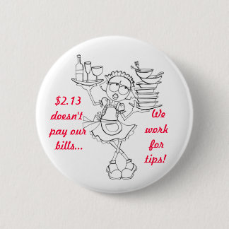 "私達は先端のために働きます!" サーバーピン 缶バッジ